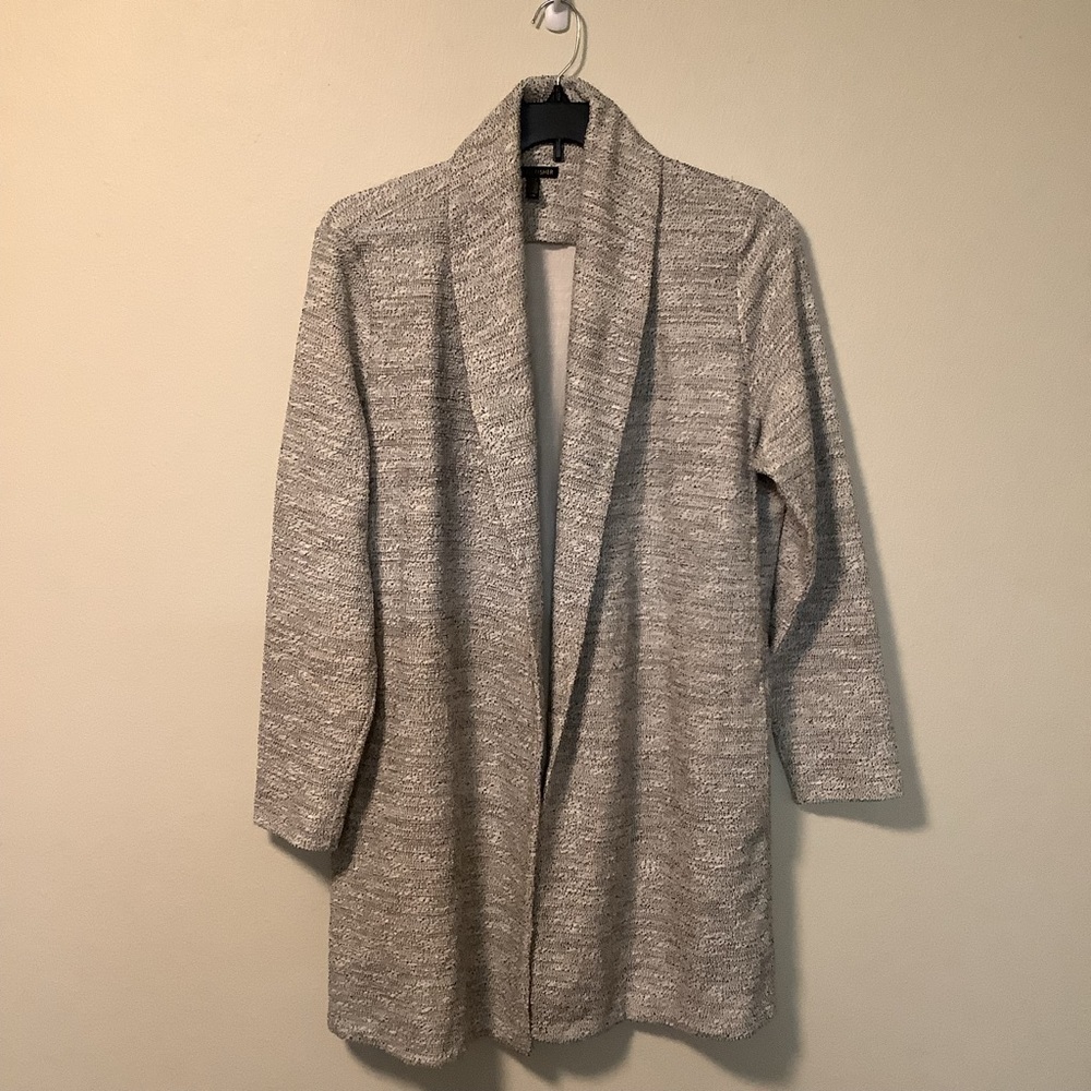 Eileen Fisher Women’s large organic cotton‎ blend collared open front cardigan